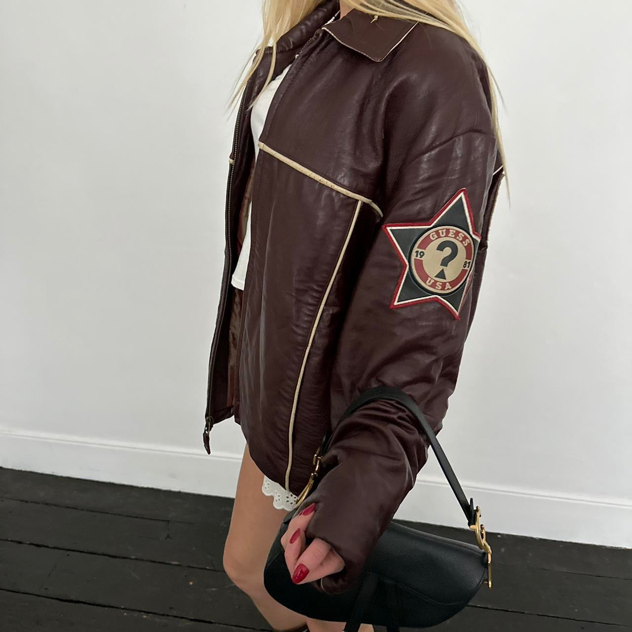 Vintage 90’s rare Guess leather jacket