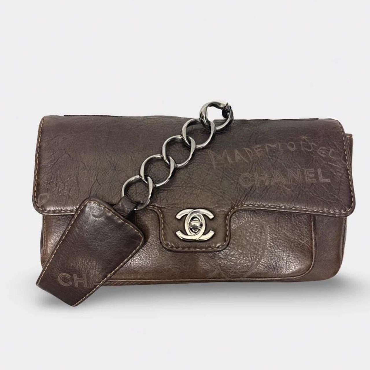 CHANEL 2003-2004 brown Mademoiselle handbag
