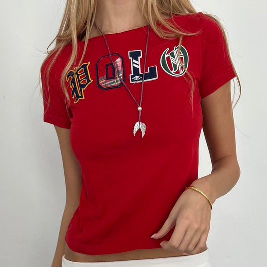 Vintage Ralph Lauren red baby tee
