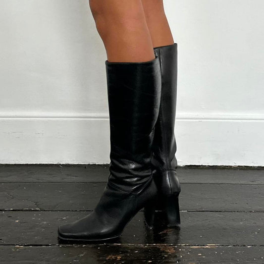 Vintage Ted Baker tall leather black classic boots
