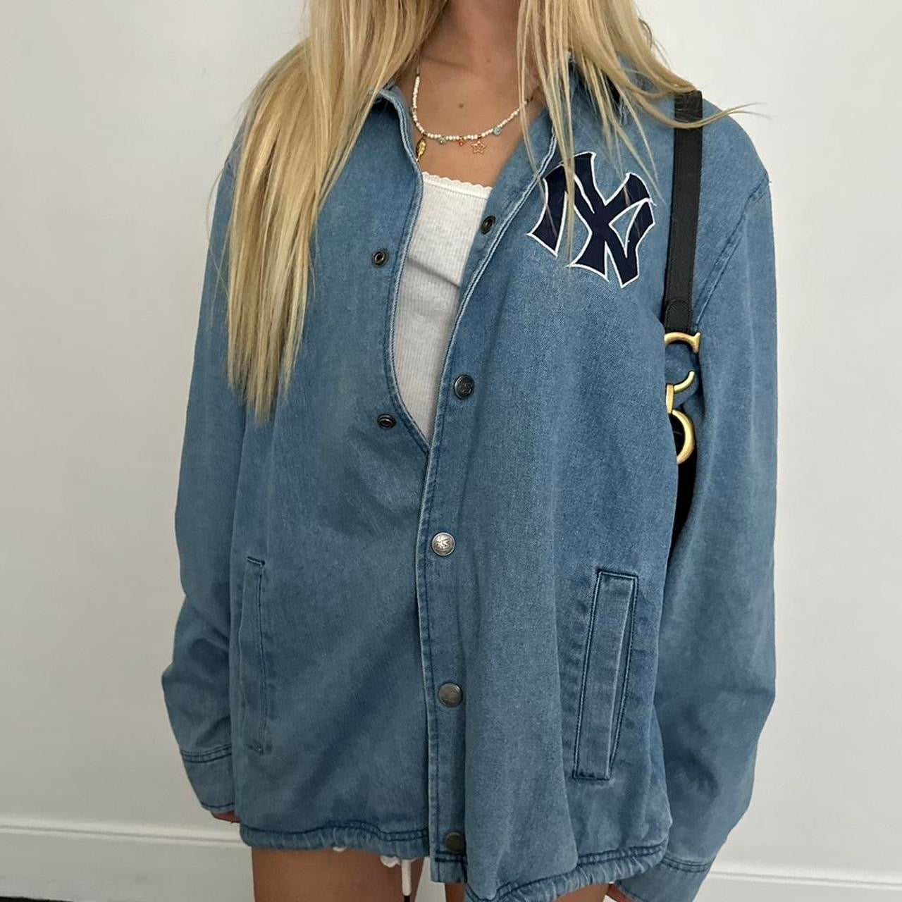 Vintage Yankees denim blue jacket