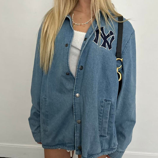 Vintage Yankees denim blue jacket