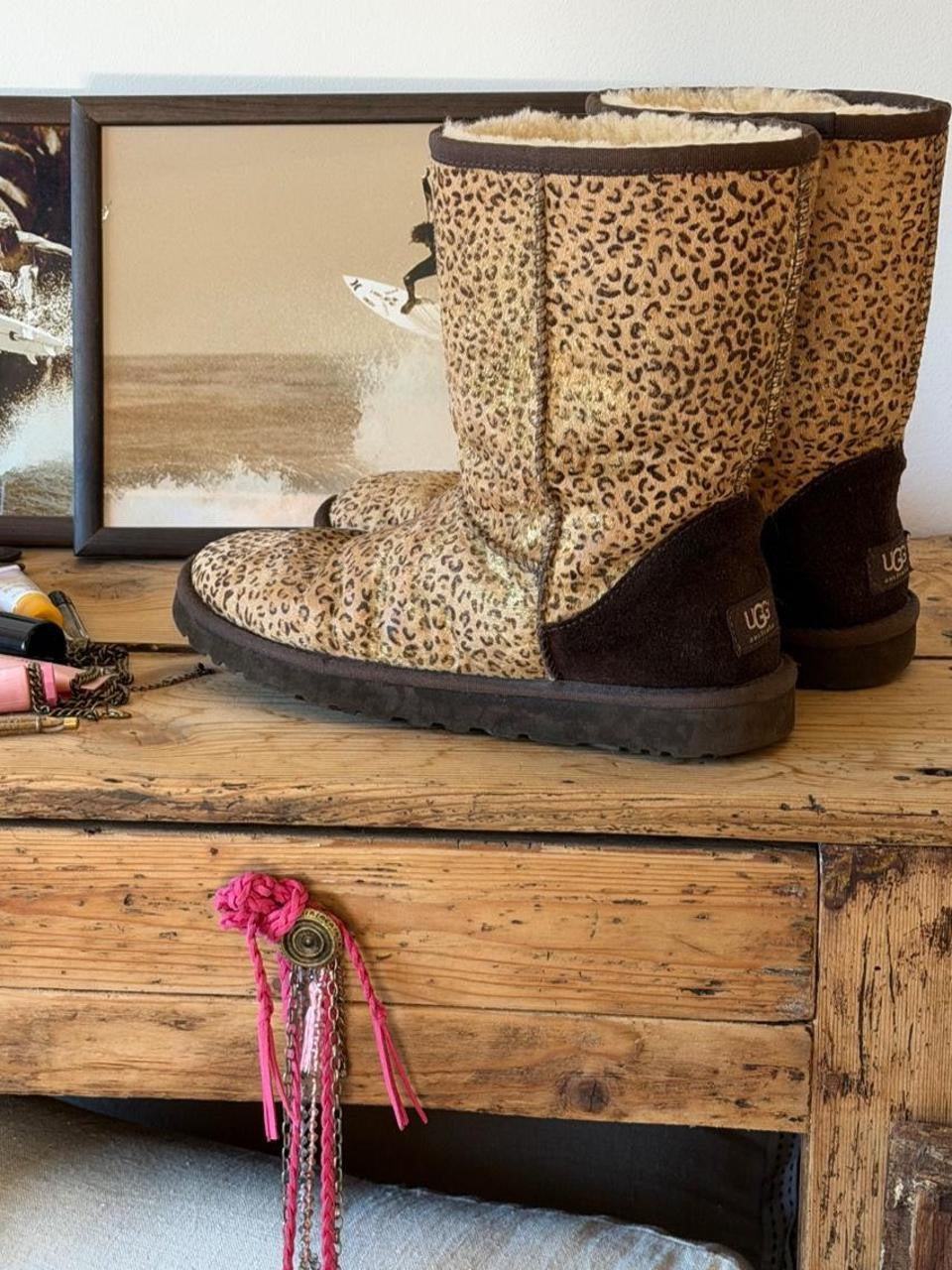 Vintage 2000s leopard print Ugg boots