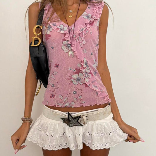 Vintage 00s floral cami top