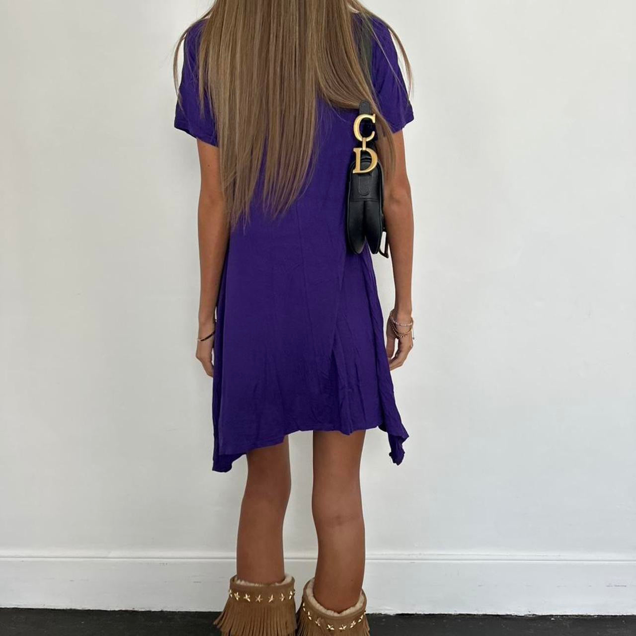 Vintage 00s butterfly purple mini dress