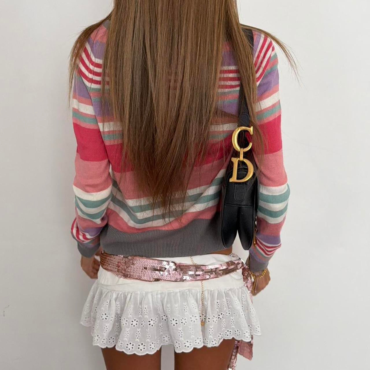 Vintage 00s striped cardigan top