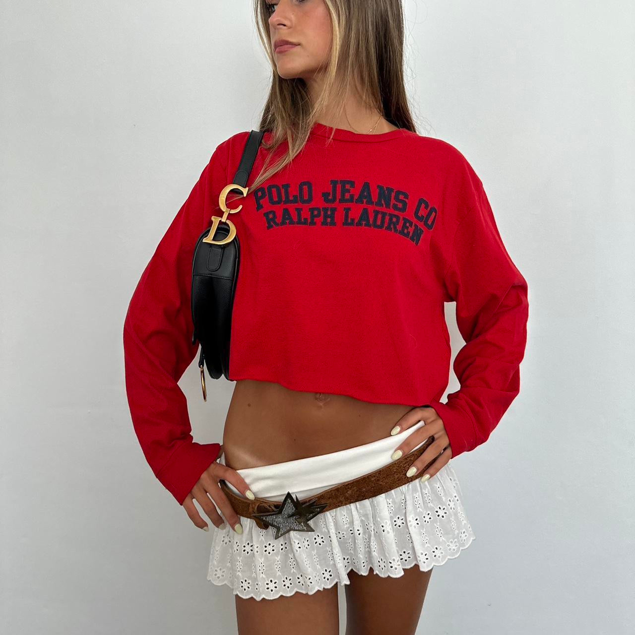 Vintage Ralph Lauren red long sleeve top