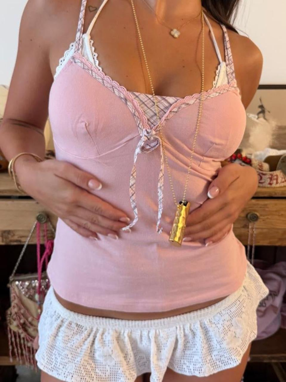 Vintage 00s light pink cami top