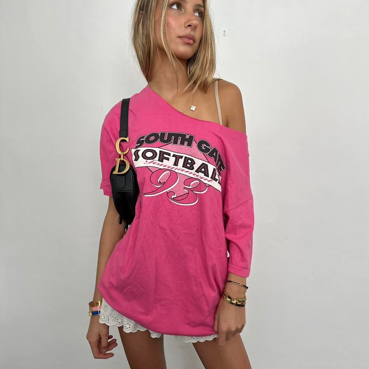 Vintage 90’s pink football oversized top