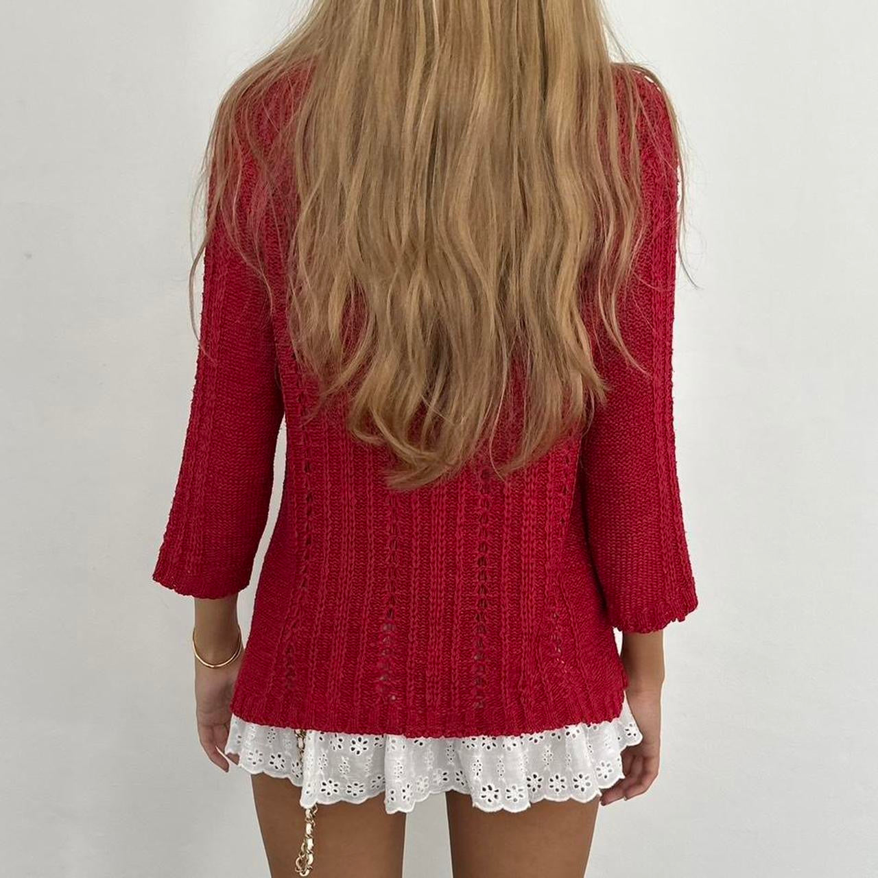 Vintage 90’s red cardigan