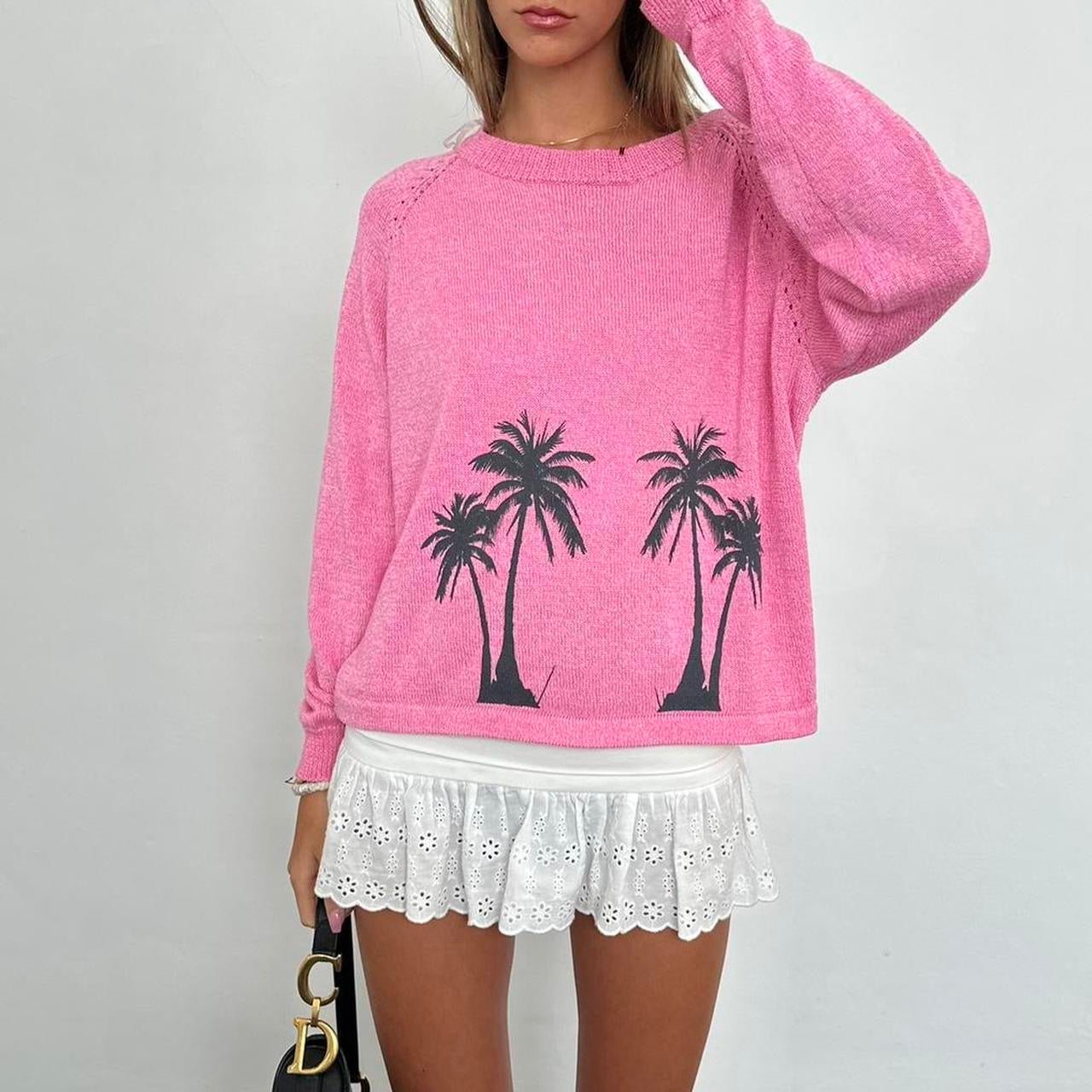 Vintage knitted palm tree sweater