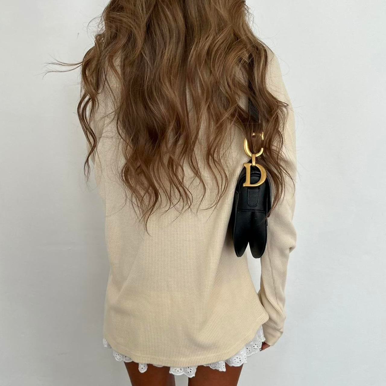 Vintage 2000s Ralph Lauren long sleeve waffle top