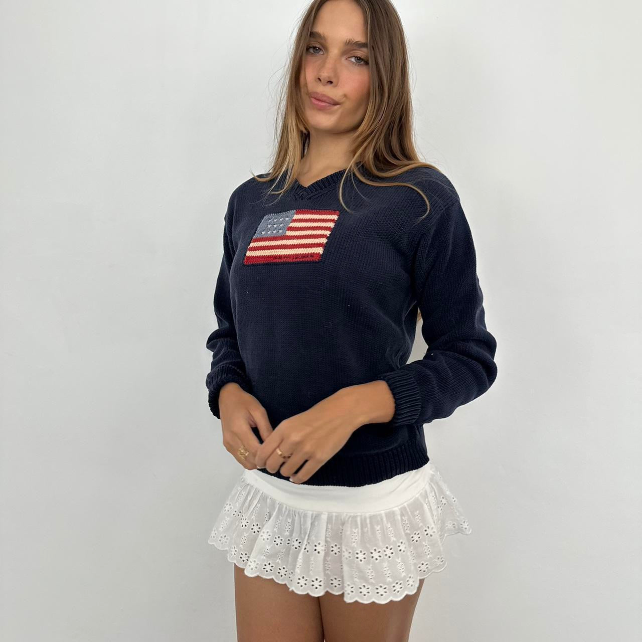 Vintage true 90s Ralph Lauren American flag jumper