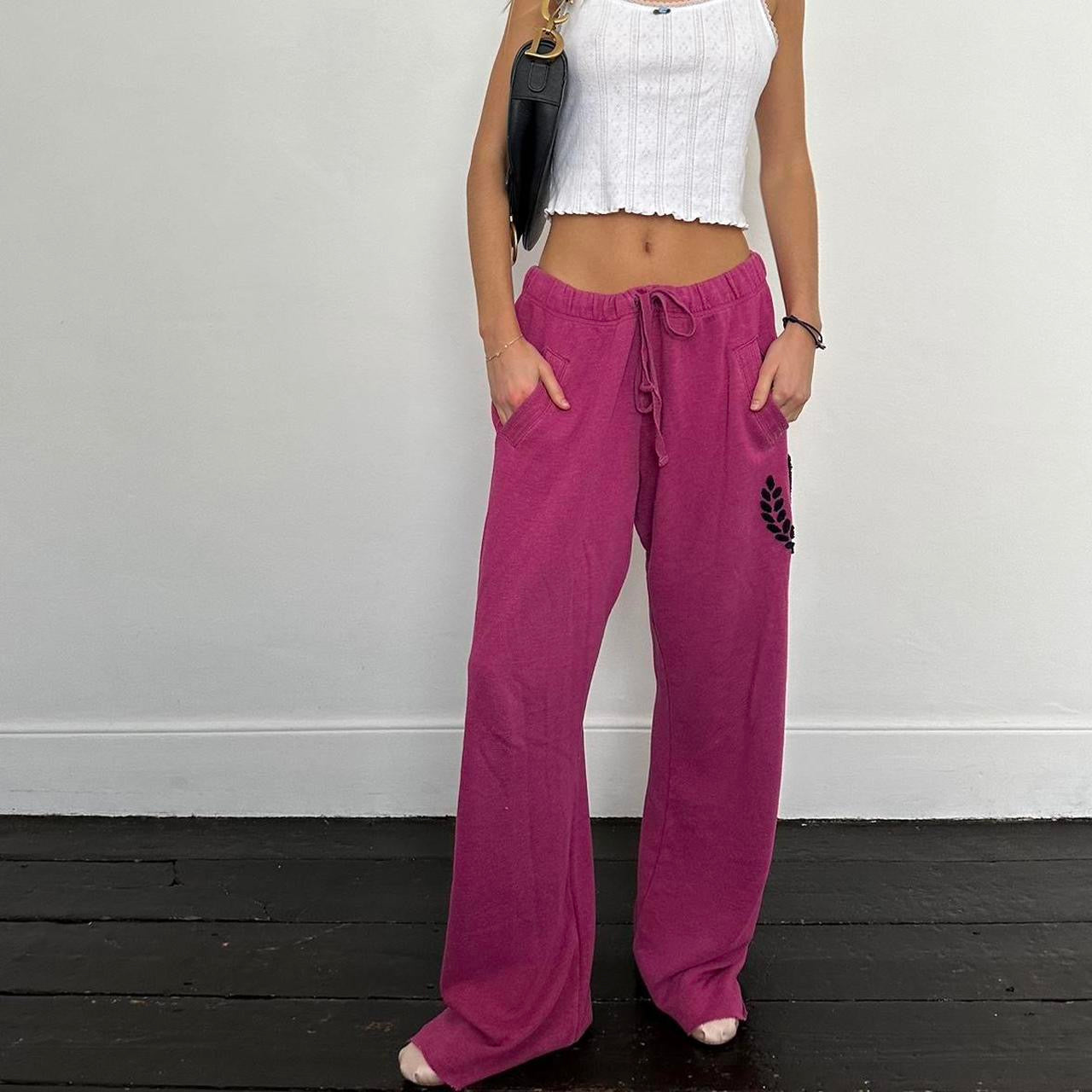 Vintage 2000’s Victoria’s Secret Pink dark pink graphic sweatpants