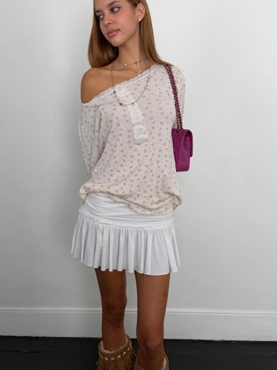 Vintage 90’s Ralph Lauren long sleeve floral wallpaper top