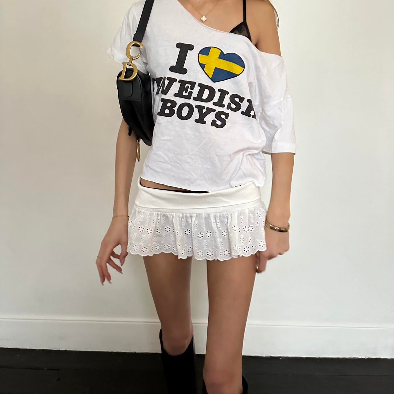 Vintage ‘I love Swedish boys’ graphic fun top