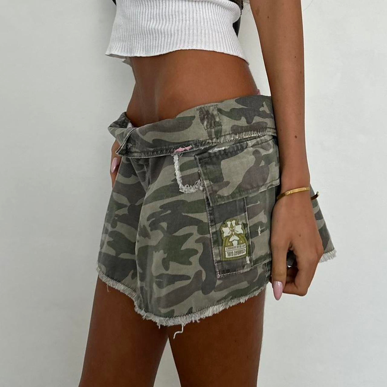 Vintage camouflage mini skirt