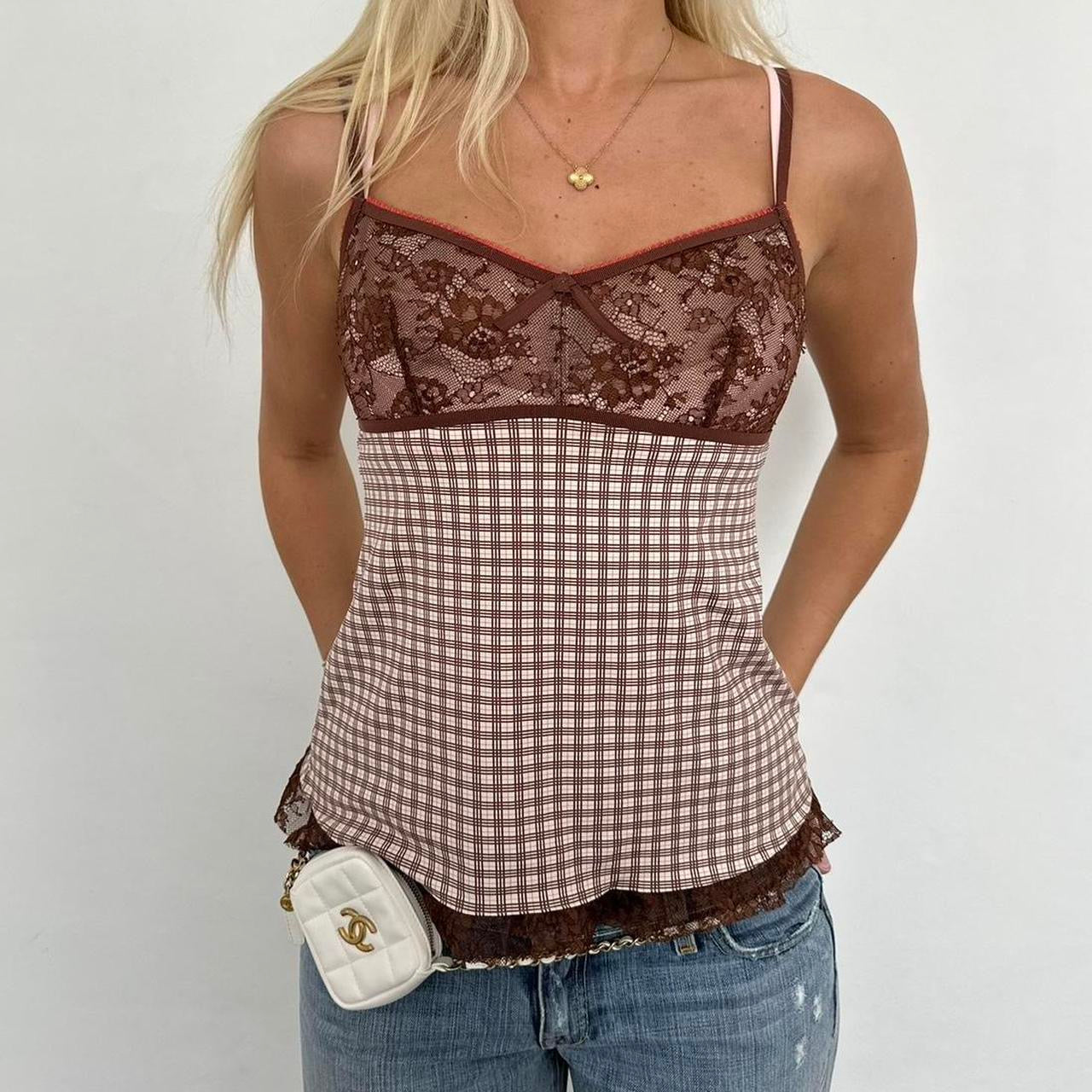 Vintage Victoria’s Secret 90’s brown country cami top