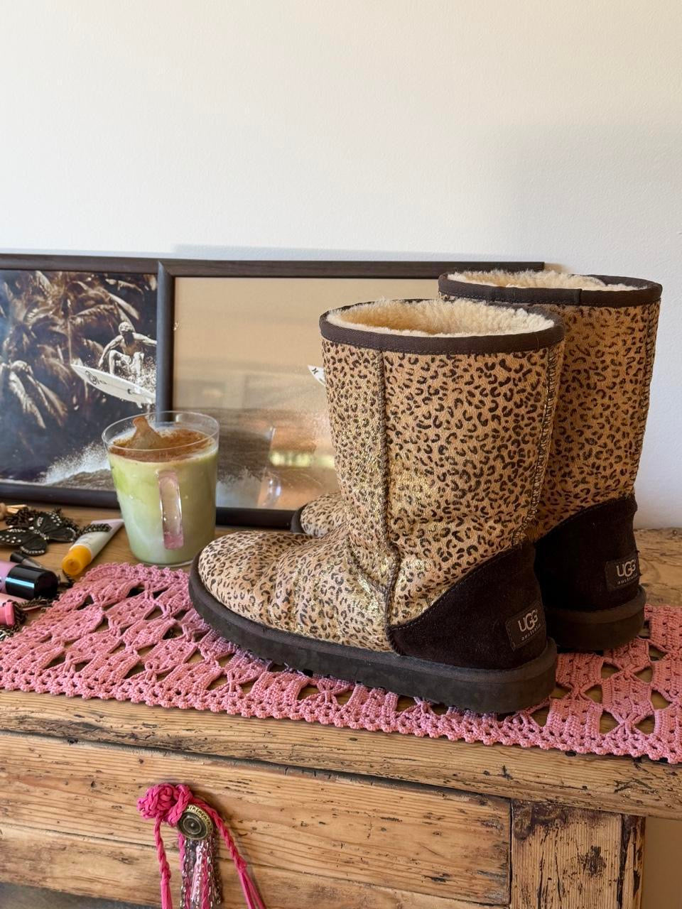 Vintage 2000s leopard print Ugg boots