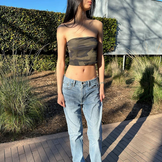 Vintage 90’s camouflage tube top