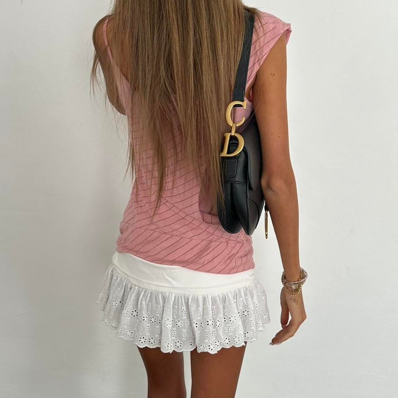 Vintage 2000’s asymmetrical pink top