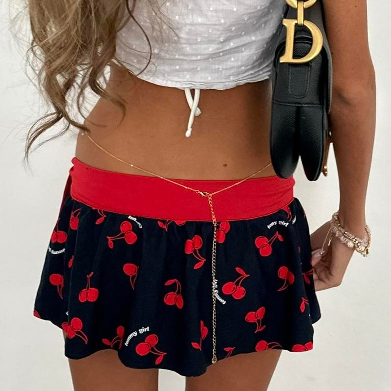 Vintage cherry Tommy Girl mini skirt