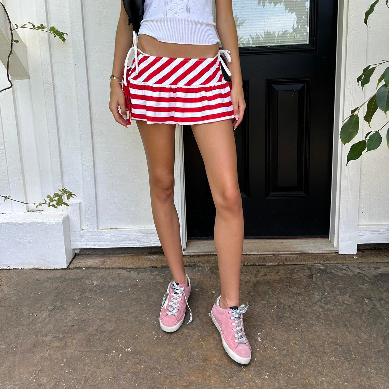 Vintage 90’s striped layered mini skirt