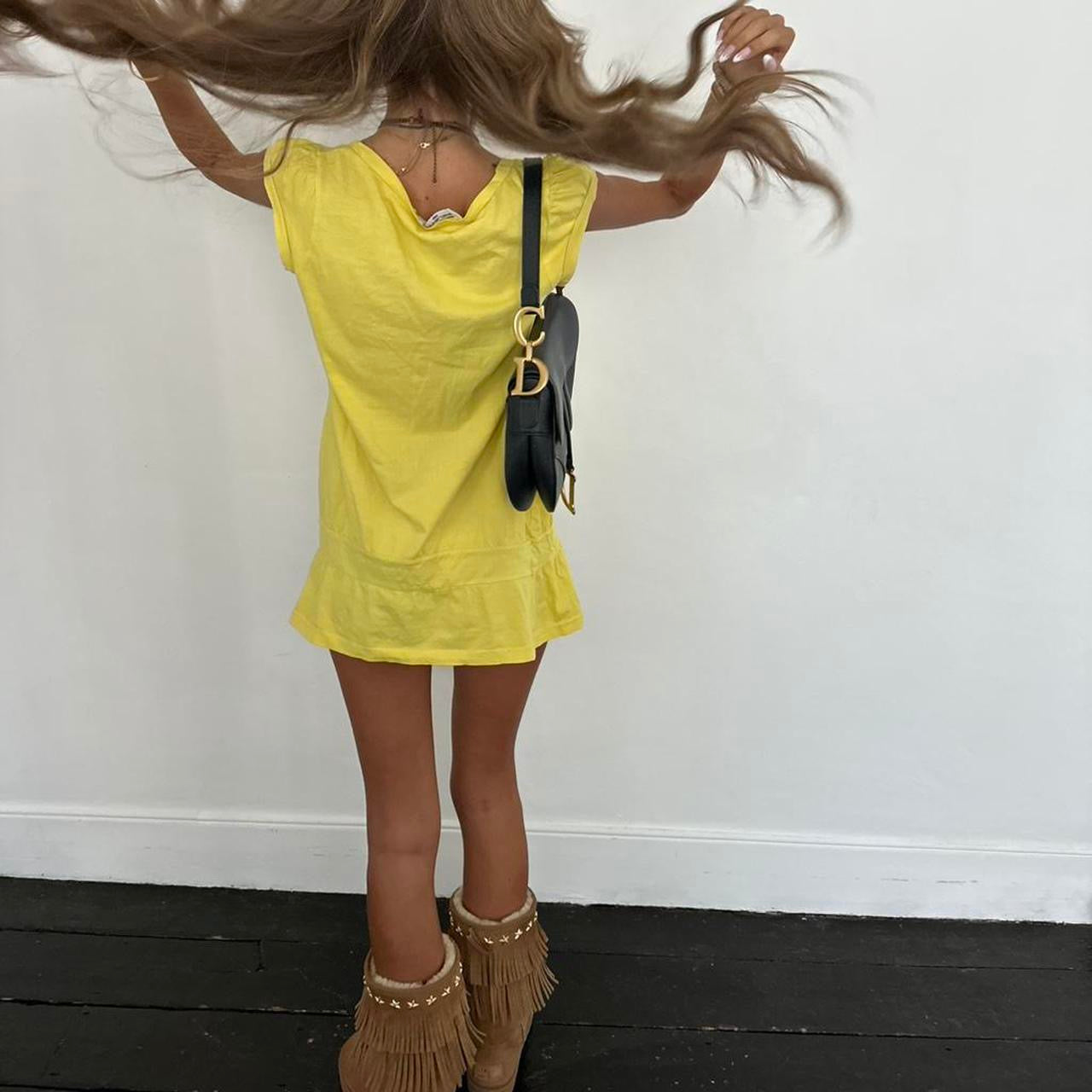 Vintage 00s yellow mini dress
