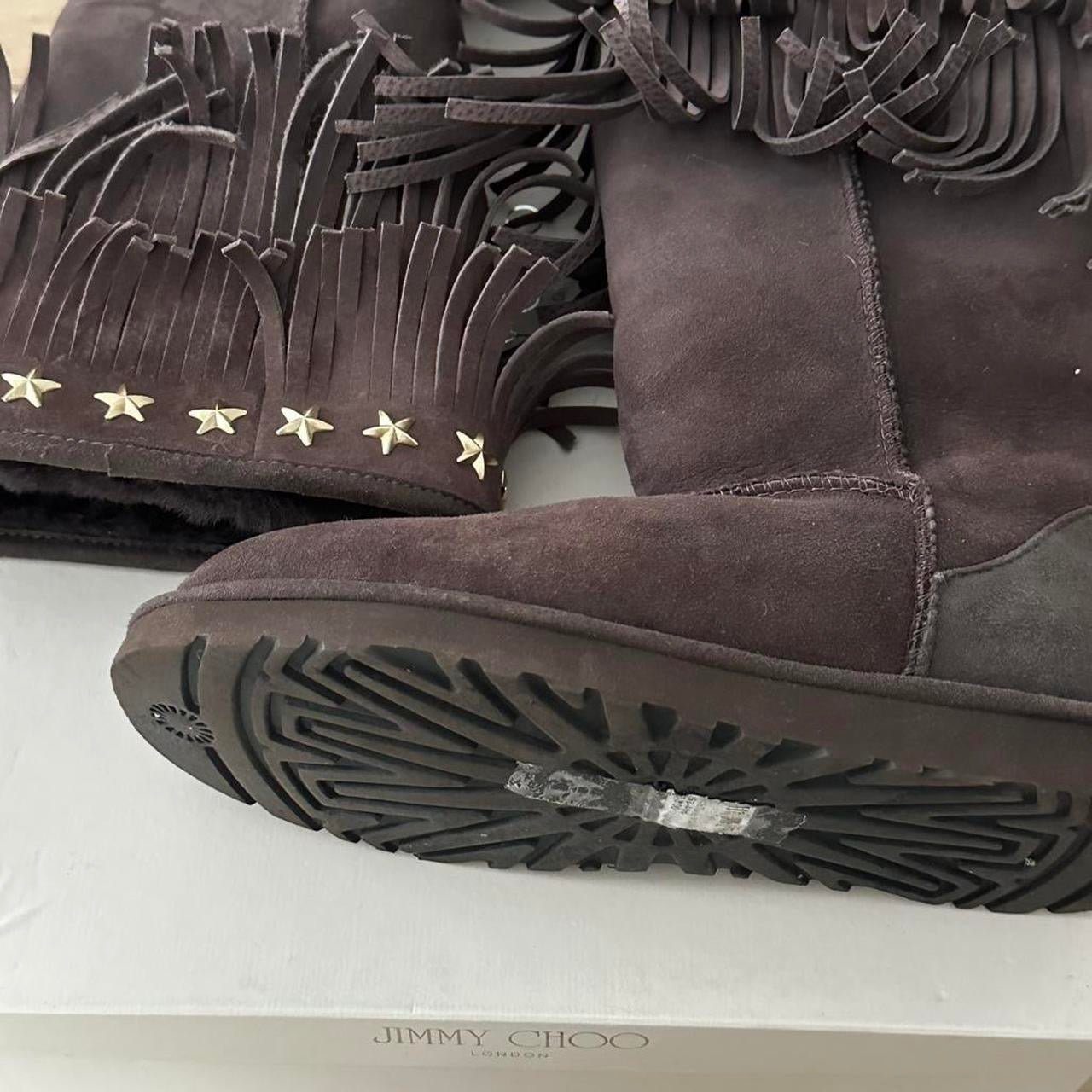 Vintage chocolate brown 2010 Jimmy Choo X Ugg boots – Chelsea Thrift