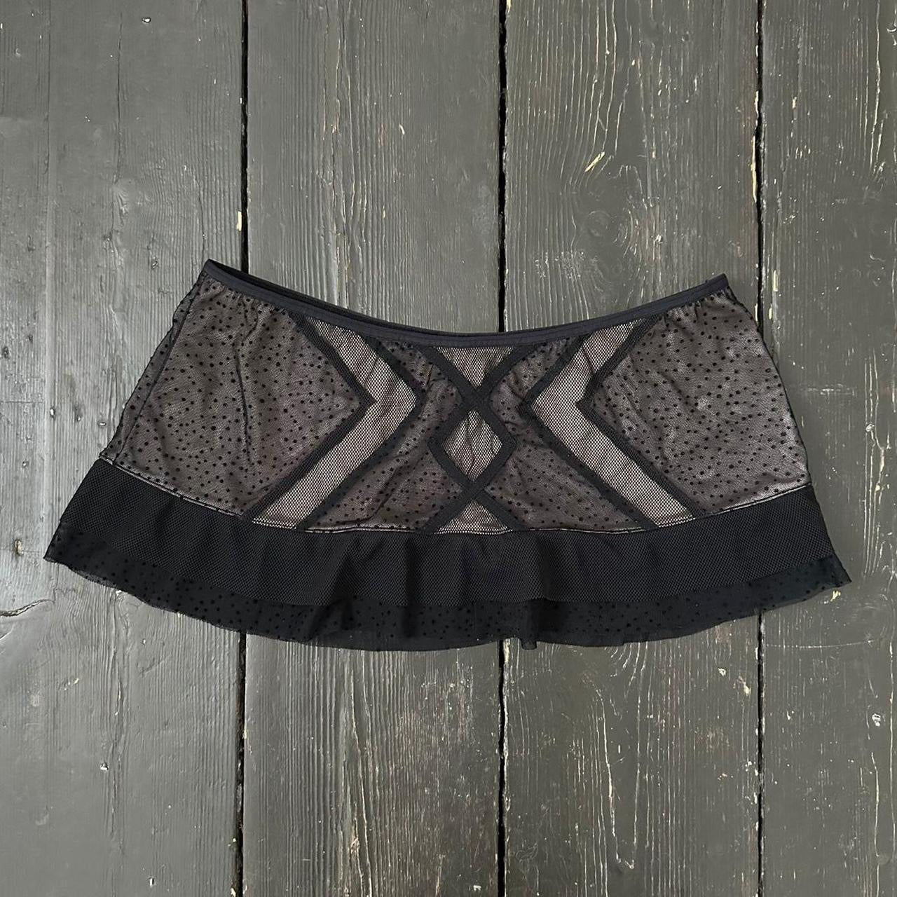 Vintage 90’s black lace micro skirt