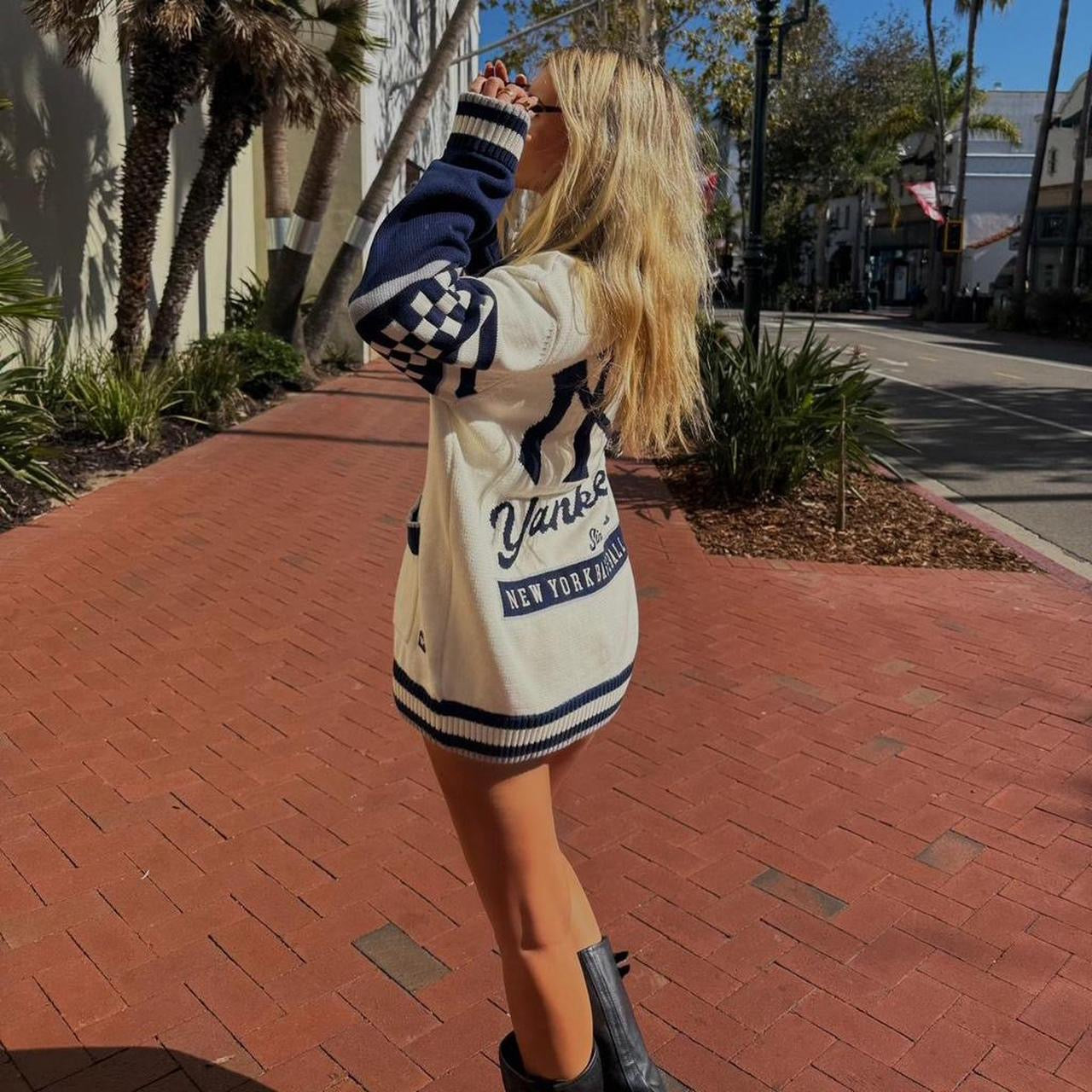 Vintage Yankees knitted cardigan