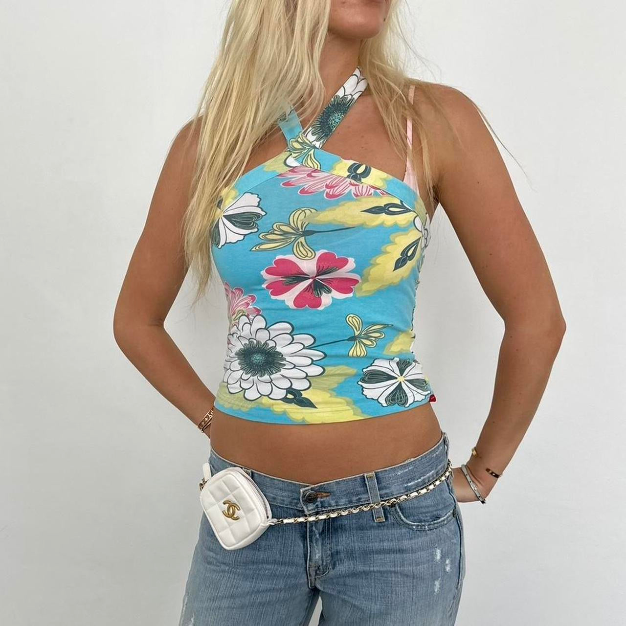 Vintage 90’s floral halter neck top