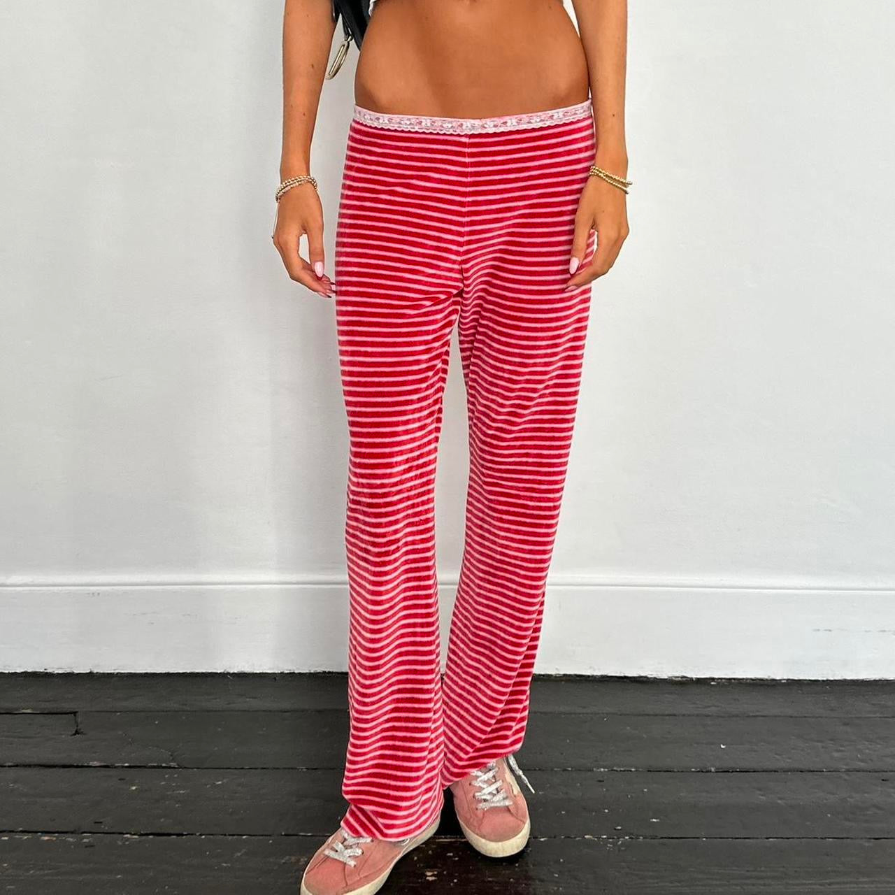 Vintage 2000’s Victoria’s Secret red striped pants