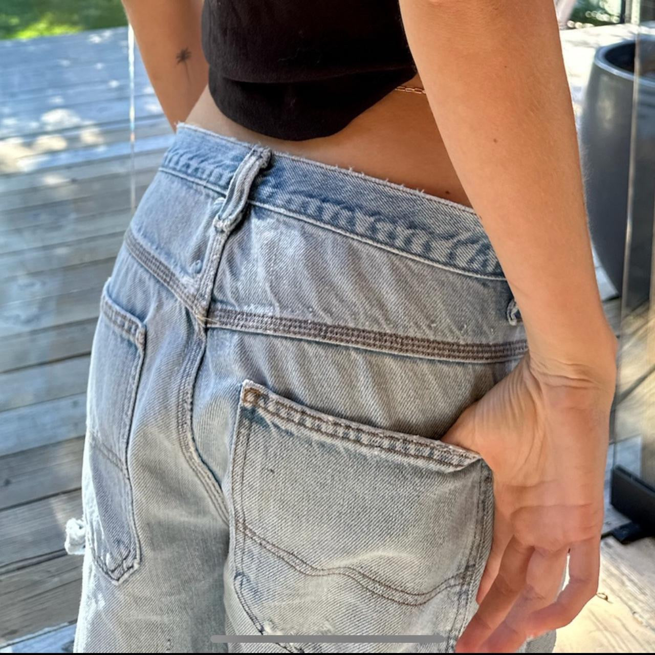 Vintage 90’s distressed blue carpenter jeans