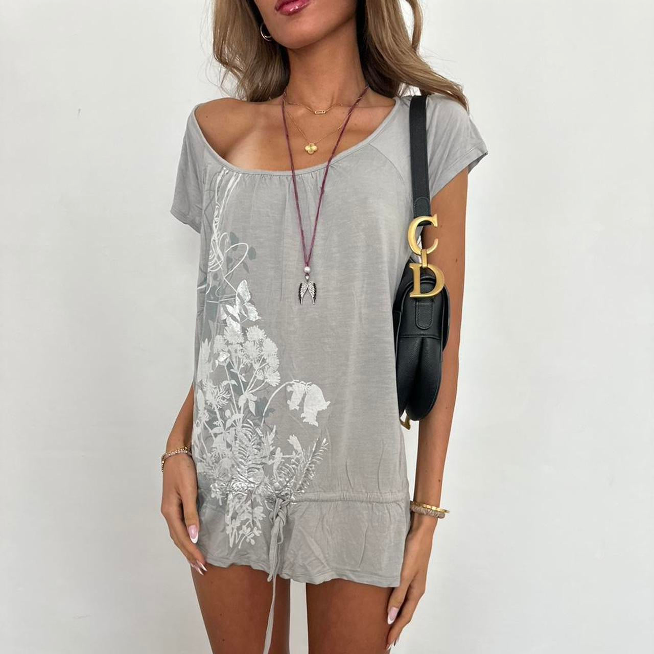 Vintage 2000s grey mini dress