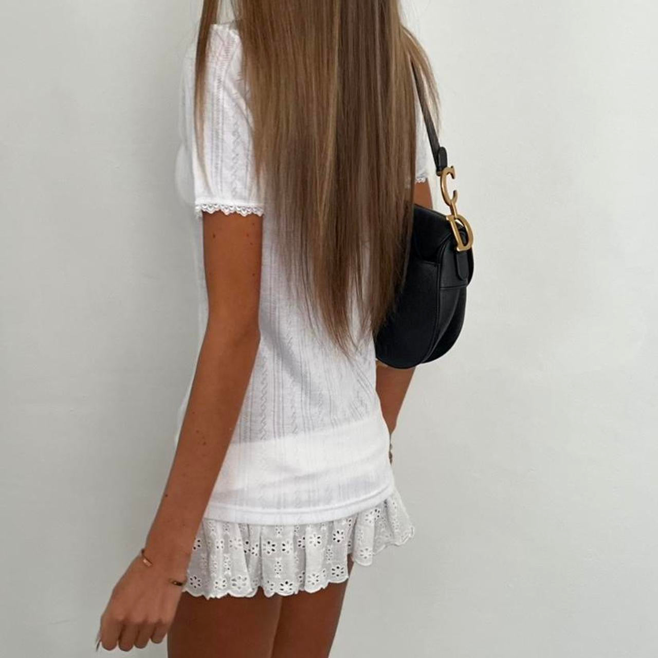 Vintage 90’s white pointelle top