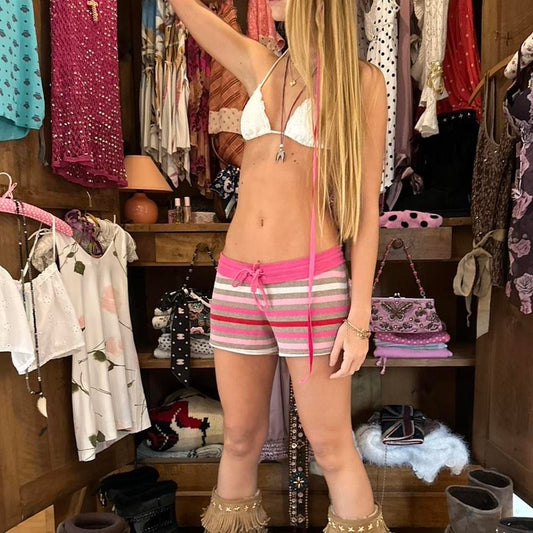 Vintage 2000’s waffle pink shorts