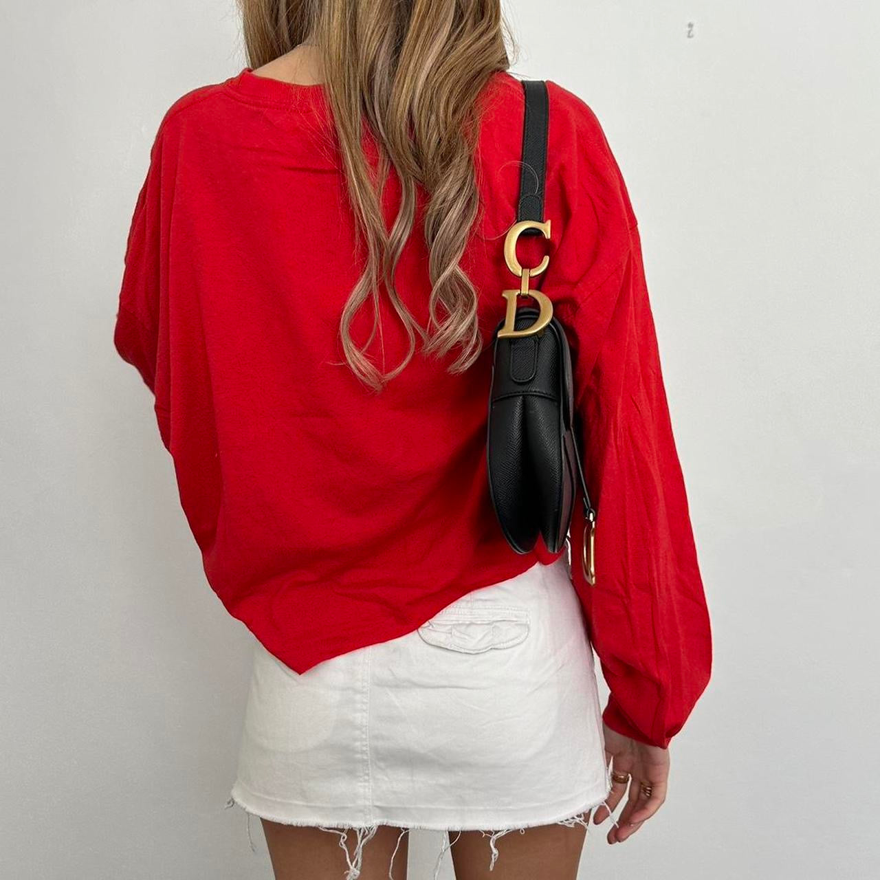 Vintage sporty red long sleeve top