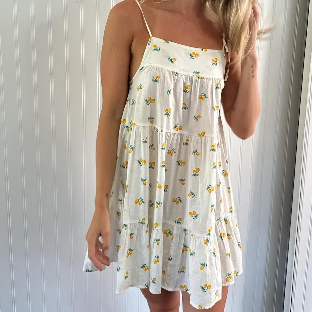 Vintage 90’s rare Victoria’s Secret lemon print dress