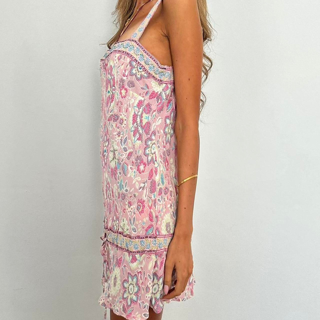 Vintage 90’s pink paisley mini dress