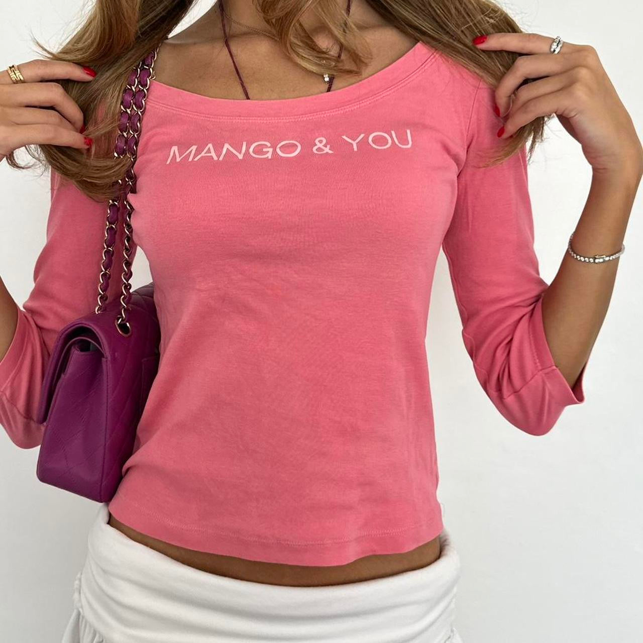 Vintage 00s pink Mango & You top