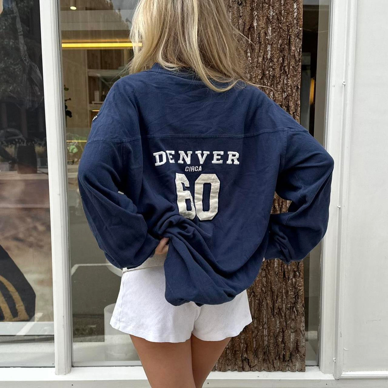 Vintage 2000’s Broncos Denver NFL navy cotton jersey