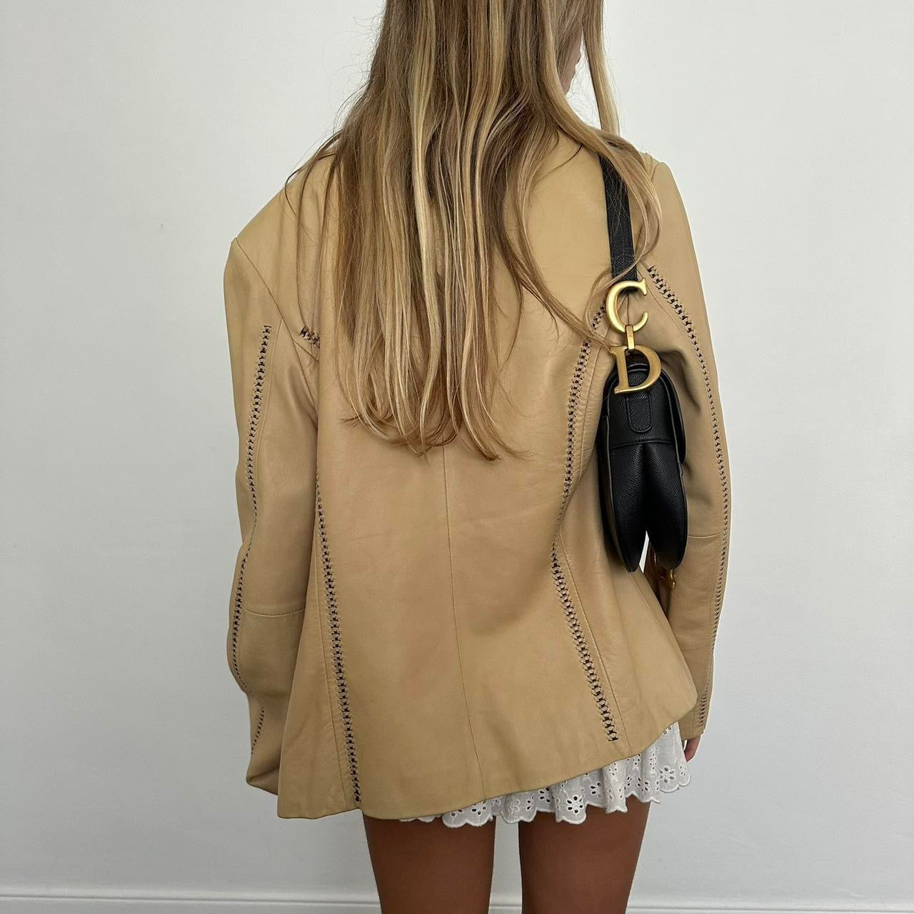 Vintage 2000’s tan leather jacket