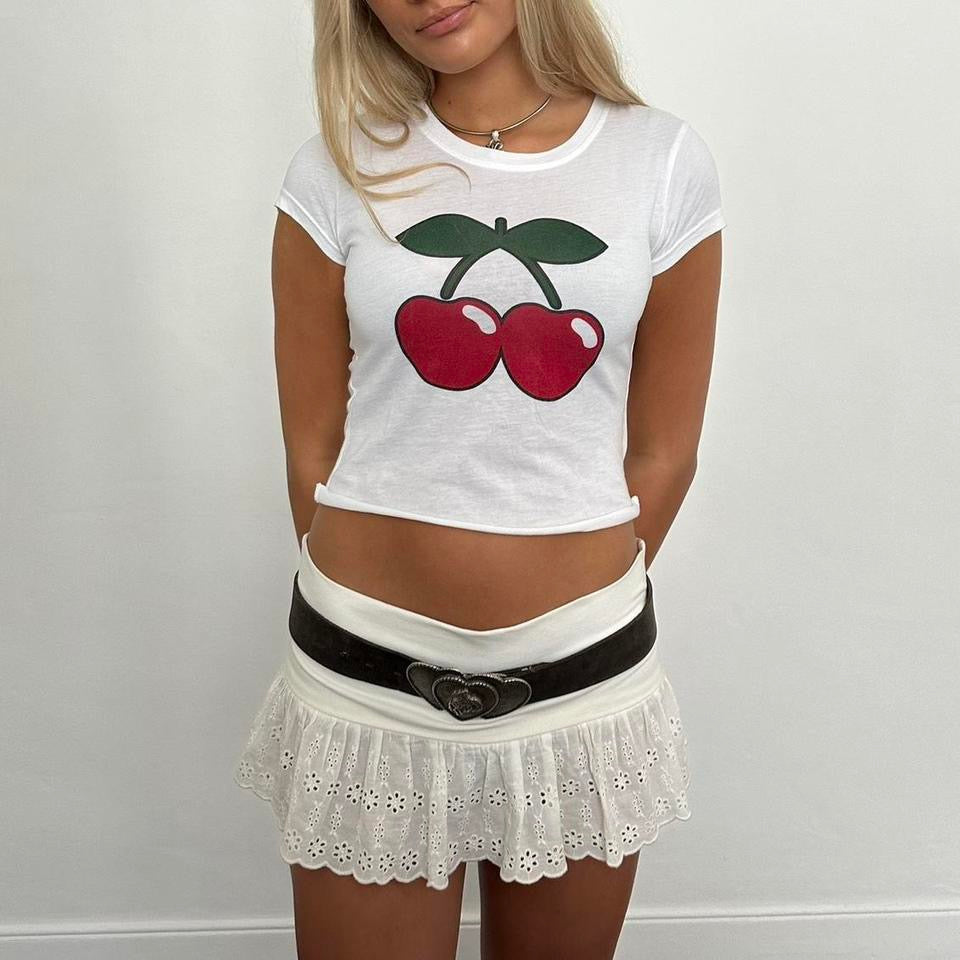 Vintage cherry baby tee