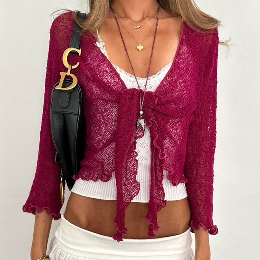 Vintage 2000s pink knit layering top