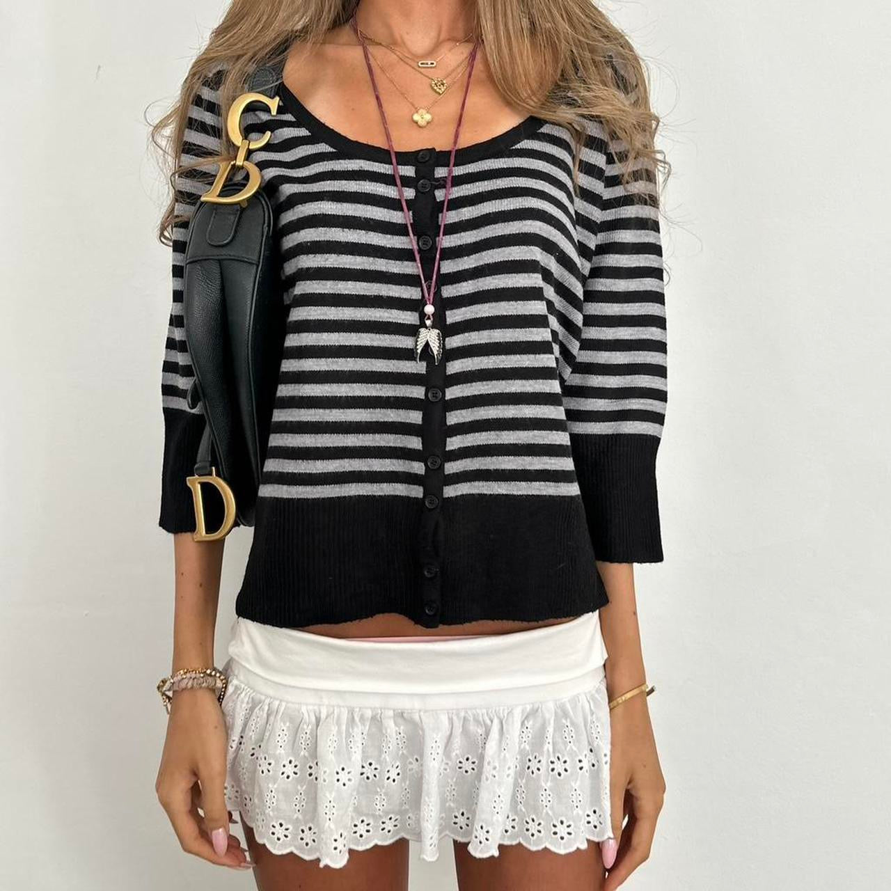 Vintage 2000’s striped cardigan top