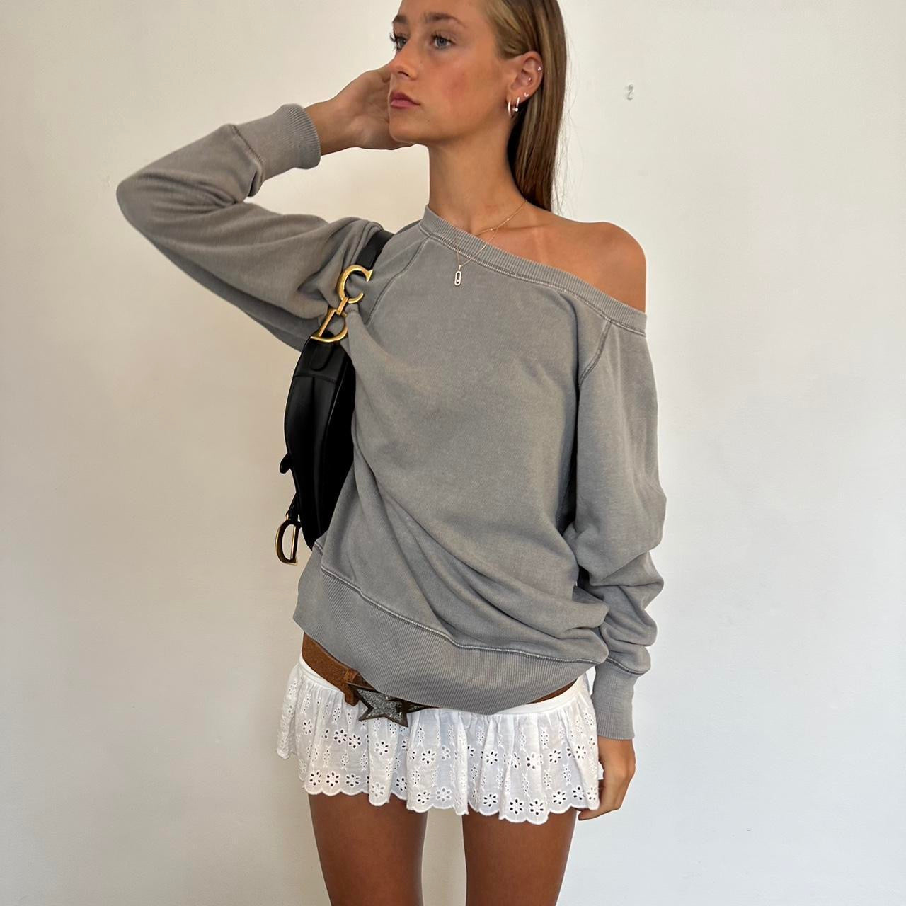 Vintage grey relaxed fit sweatshirt