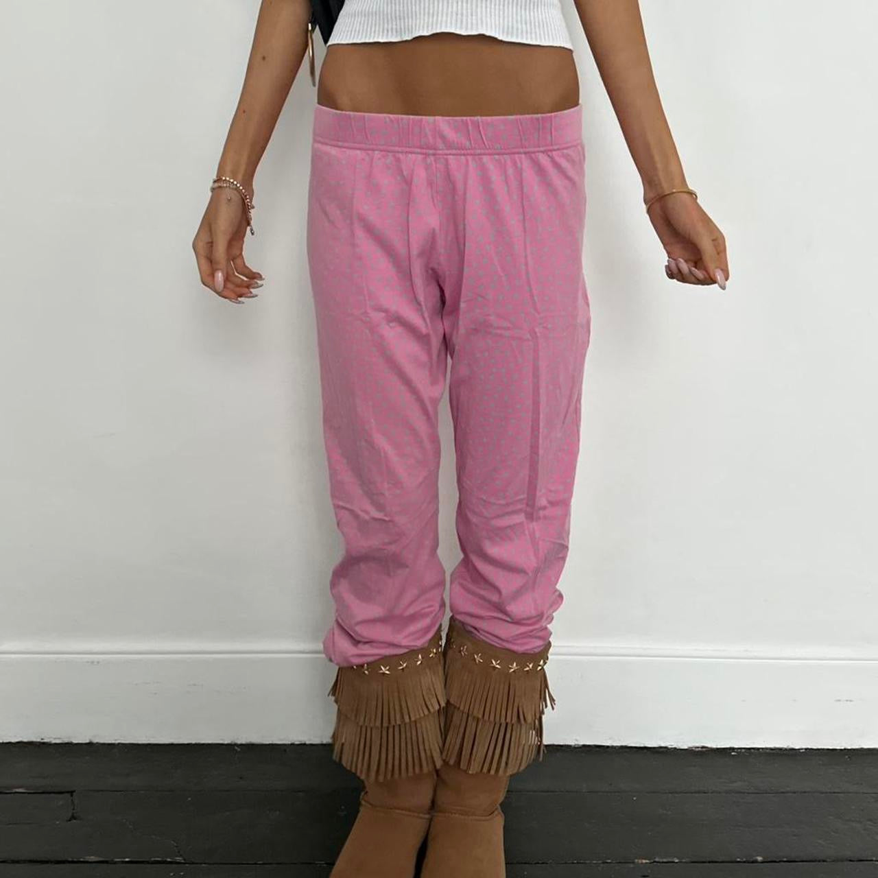 Vintage pink polka dot sweatpants