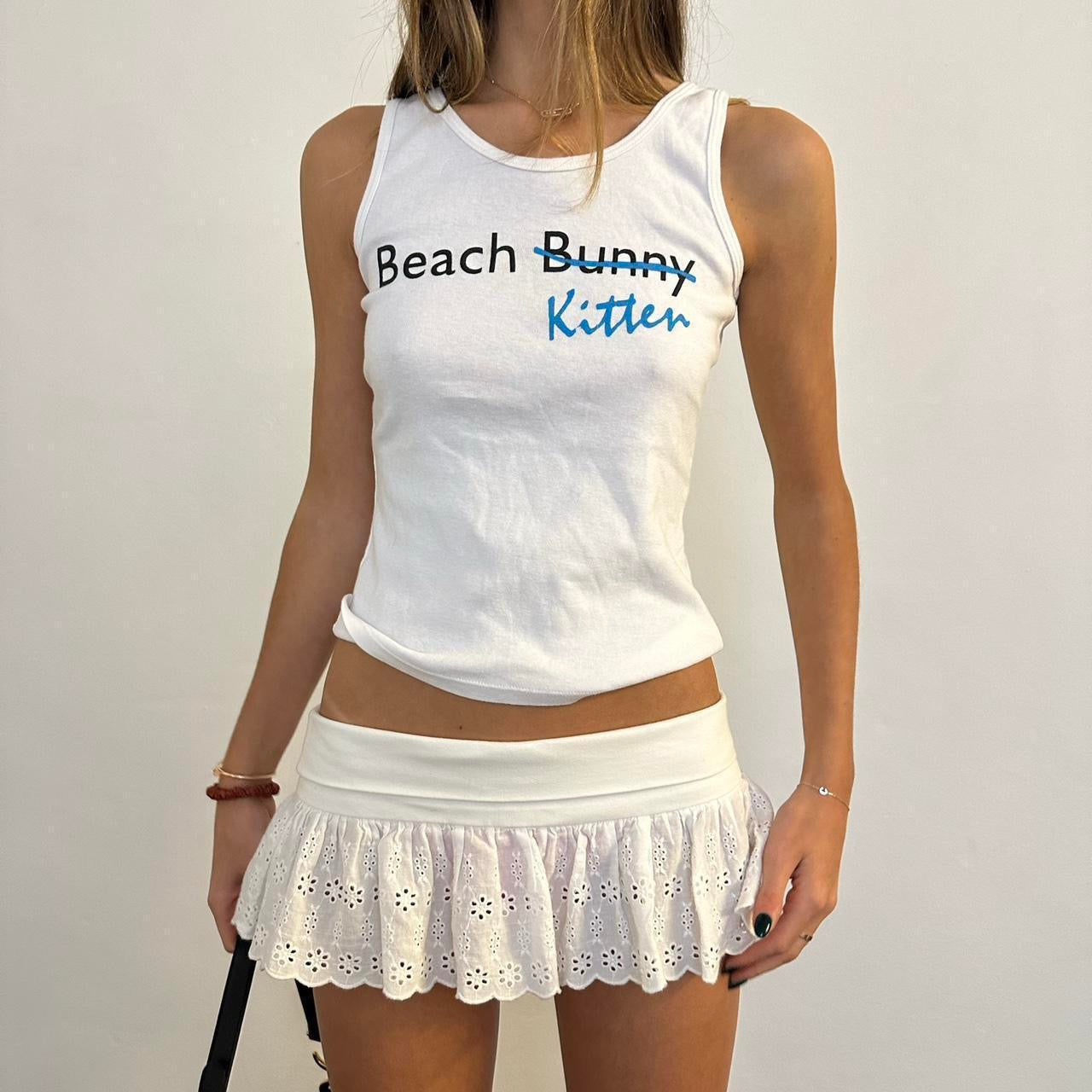 Vintage 90s beach kitten tank top