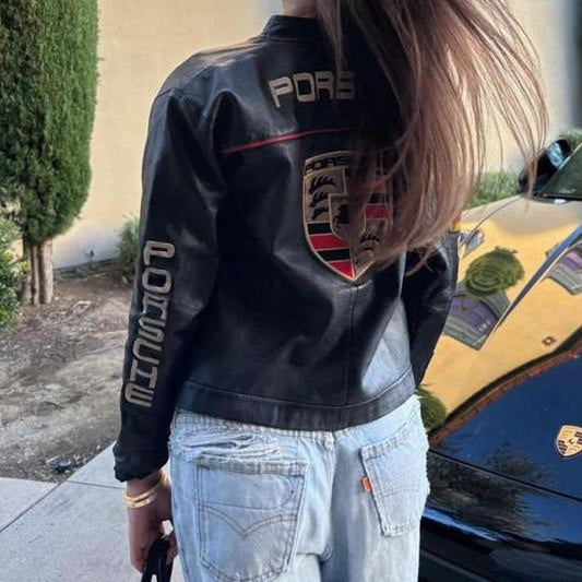 Vintage 90’s Porsche leather jacket